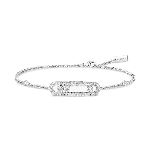 Pavé Pink Gold Diamond Bracelet Baby Move - 1